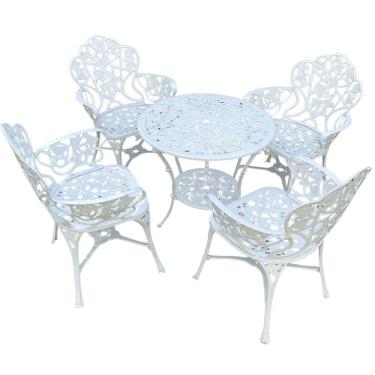 Imagem de Conjunto Nova Hera Com Mesa Redonda Branco