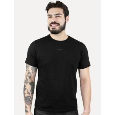 Imagem de Camiseta Dudalina Masculina Regular Institutional Logo Preta-Masculino