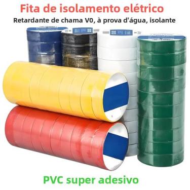 Imagem de Fita isolante de PVC, Fita isolante, Ultra-fina e Ultra-adesiva, 1 rol