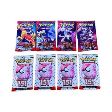 Imagem de Cartas Pokémon Prism Evolution 151 Crimson Violet, 4 Pacotes De 8 Unid