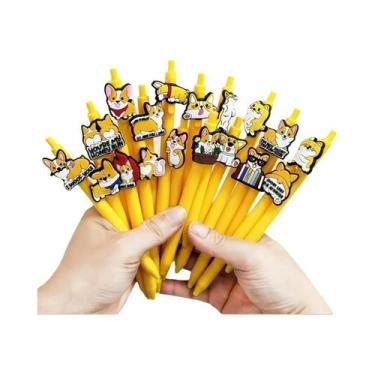 Imagem de Conjunto De Canetas Esferográficas Com Padrão De Cachorro Corgi, Tinta