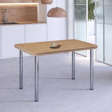 Imagem de Mesa de Jantar 4 Lugares Retangular Tampo em Mdp Mel