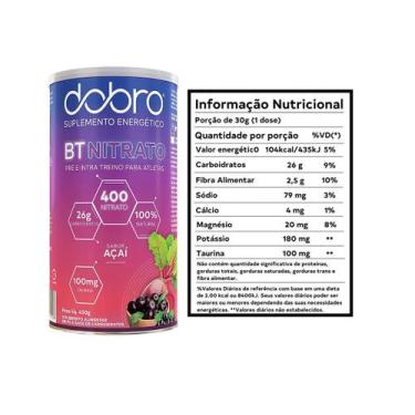 Imagem de Dobro Bt Nitrato 450g Suplemento Energético - Dobro, Açaí