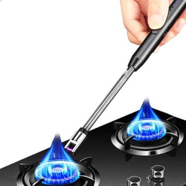 Imagem de Isqueiro Acendedor Elétrico Recarregável Cozinha Fogão Gás Linha Premi