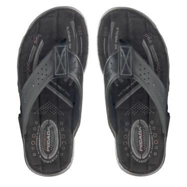 Imagem de Chinelo de Dedo Masculino em Couro Dia a Dia Conforto Pegada-Masculino