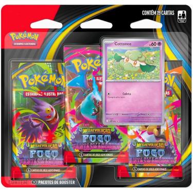 Imagem de Blister Triplo Pokemon TCG Fogo Fantasmagórico Copag