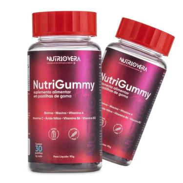 Imagem de Kit 2 NutriGummy Hair Suplemento para Cabelo Pele & Unha-Unissex
