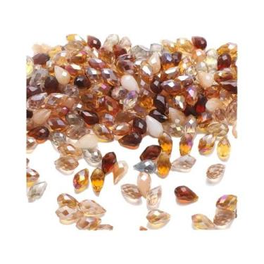 Imagem de Contas De Vidro Verde Cristal Em Formato De Gota 30 Peças 8x13mm Lapid