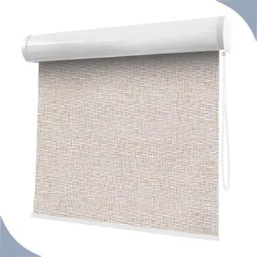 Imagem de Persiana Cortina Rolo Tecido Lugano Bege Bandô 1,70m X 1,40m Altura - 