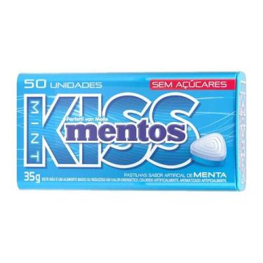 Imagem de Pastilhas Mentos Kiss Menta Lata Com 50 Unidades