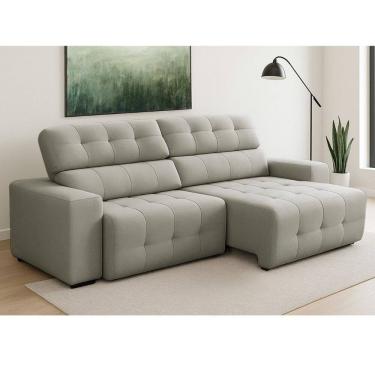 Imagem de Sofa 4 Lugares Retratil Reclinavel 250cm Linho Atualle Ferguile