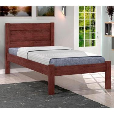 Imagem de Cama De Solteiro Madeira Mdf Prisma J&A Capuccino Capuccino - 0