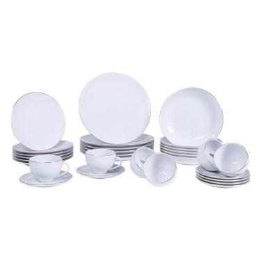 Imagem de Aparelho De Jantar Tramontina Anna Em Porcelana Decorada 20 Peças Jogo De Pratos Tramontina