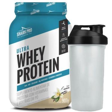 Imagem de Whey Isolado Concentrado Baunilha 907g Coqueteleira - Shark - SharkPro
