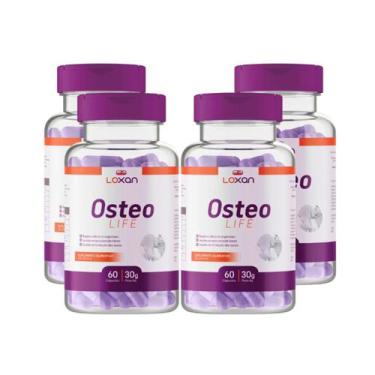 Imagem de Kit4 - 4 Caixas de Osteo Life 60 Cápsulas Loxan - LOXAN SUPLEMENTOS