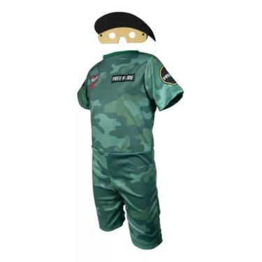 Imagem de Fantasia Infantil Roupa Free Fire com Máscara ( dos 12 meses aos 7 ano