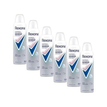 Imagem de Kit 6 Desodorante Rexona Antitranspirante Aerossol Motionsense sem Perfume 150ml