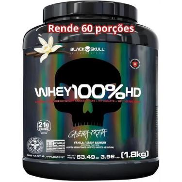 Imagem de Whey Protein 100 HD 1,8kg Black Skull  Ganho de Massa, Recuperação Mus