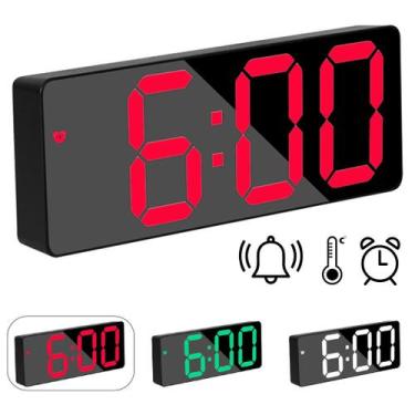 Imagem de Relógio De Mesa Digital Led Grande C/Calendário TemperaturaQ-2151BRANC