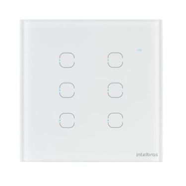 Imagem de Interruptor Smart Wi-Fi Touch 6 Teclas Branco EWS 1006 - INTELBRAS