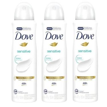 Imagem de Kit Desodorante aerosol Dove Sensitive 150ml - 3 unidades