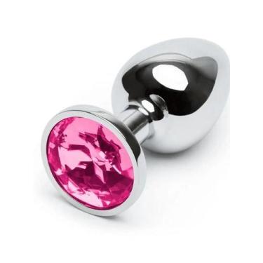 Imagem de Plug anal com jóia de luxo - tamanho m - médio - SI sexy import, Rosa