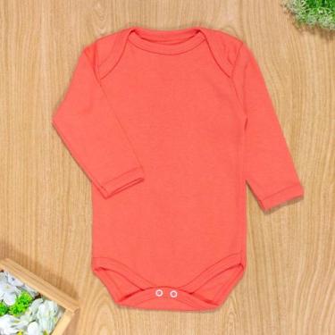 Imagem de Body para Bebê Manga Longa Em Suedine Básico Até 12 Meses - Era Uma Ve