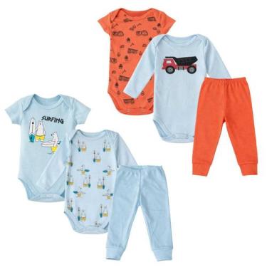 Imagem de Conjunto Bebe Menino 6 Peças Misto Algodão Infantil Tamanho:p - Duda L