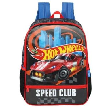 Imagem de Mochila de Costas Hot Wheels Carro Juvenil Escolar Corrida-Masculino