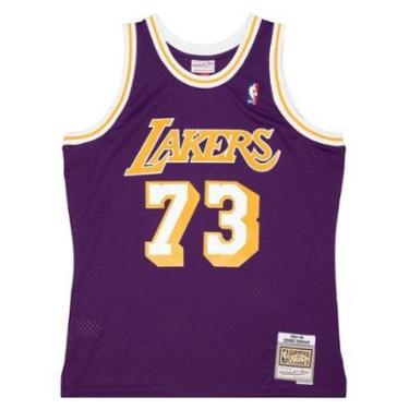 Imagem de Regata Mitchell & Ness Swingman Dennis Rodman Los Angeles Lakers Road 1998-99 Jersey Ma...