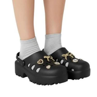 Imagem de Tamanco Feminino Babuche Plataforma Leve Com Pingente Charme Moleca 5563101-Feminino