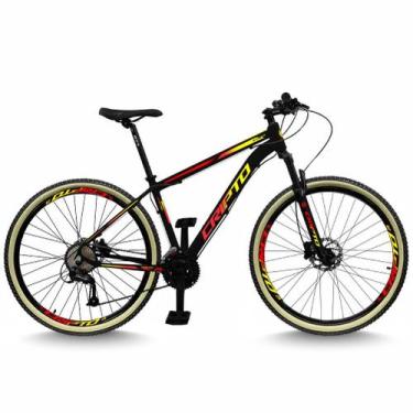 Imagem de Bicicleta Aro 29 Cripto 24 Marchas Freios Disco e Suspensão Pneu Bege,