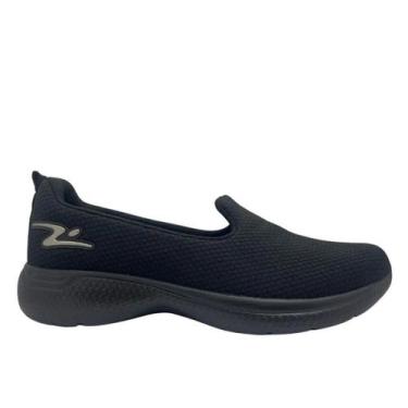 Imagem de Tenis Adrun Fit Day 9024f Feminino Confortável Promoção, 36, Preto, Ch