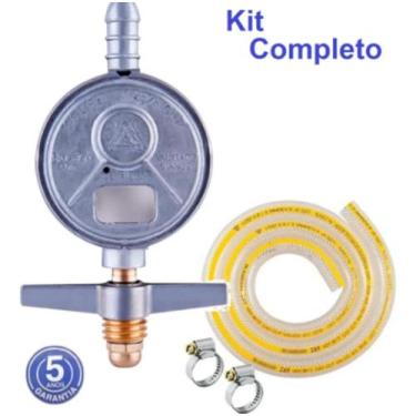 Imagem de Kit Registro Regulador Aliança Gás Botijão + Mangueira Diversos Tamanh