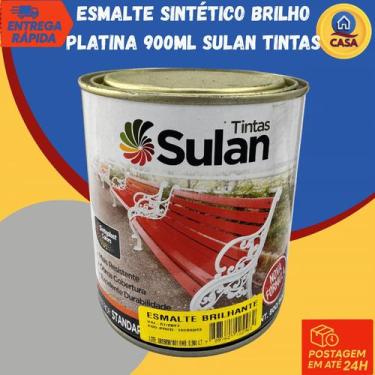 Imagem de Tinta Esmalte Sintético Brilhante Platina 900ml  Sulan Tintas