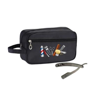Imagem de Bolsa Necessaire Barbeiro Cabelereiro com Navalha Navalhete - Mormino