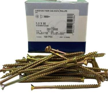 Imagem de Parafuso para Madeira Phillips Chata 5.0x90 Caixa 100 un - CISER