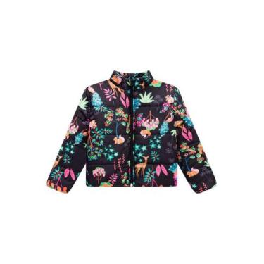Imagem de Jaqueta Puffer Inverno Nylon Infantil Papilloo, Preto, 02 ANOS