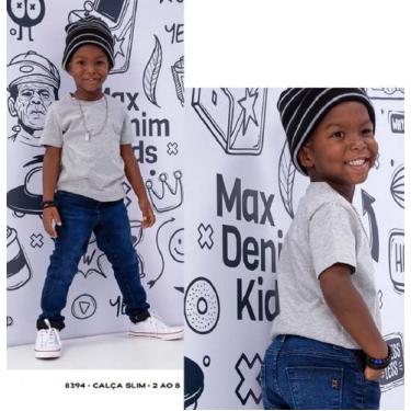 Imagem de Calça Infantil Menino Slim Kids Max Denim Kids Tam 02 ao 08 - Ref 8394