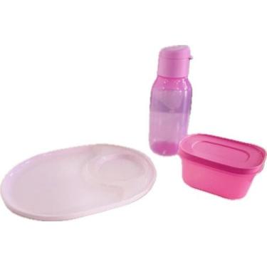 Imagem de Tupperware Kit 3 Peças Rosa Infantil