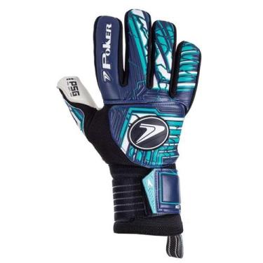 Imagem de Luva Poker Goleiro Profissional Neo II, Azul, 10