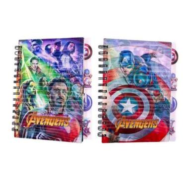 Imagem de Caderno 3D Avengers Vingadores 21cm Capa Holográfica Heróis - Ladeira,