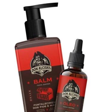 Imagem de Kit para barba - balm e óleo para barba don alcides barba negra