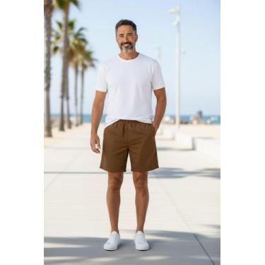 Imagem de Bermuda short tactel com elastano masculino - ALLBOY, Caqui, GG