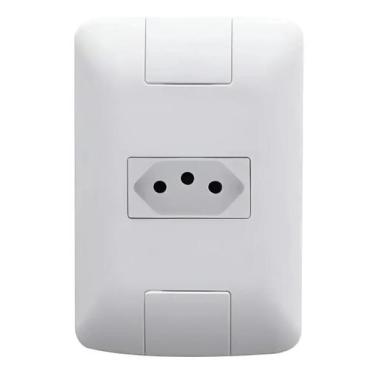 Imagem de Kit Placa 4x2 1 Tomada 2p+t Tramontina Aria 10a 250v Cor Branco