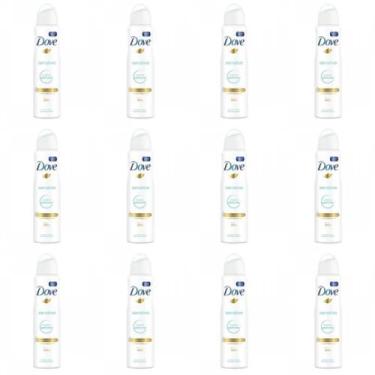 Imagem de Desodorante Aerosol Feminino  Sensitive da Dove 89g (Kit C/12)