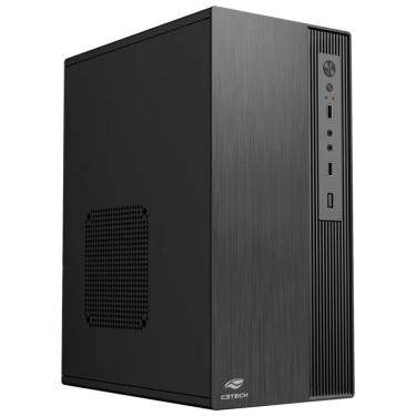 Imagem de Gabinete Office MT-37BK Micro ATX Aço com Fonte 200W Bivolt Portas USB Preto C3tech