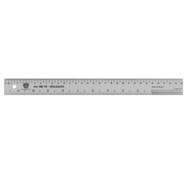 Imagem de Régua molegata em PVC transparente 30cm RM-TR - Trident