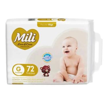Imagem de Fralda Mili Love & Care Premium Giga G com 72 Unidades