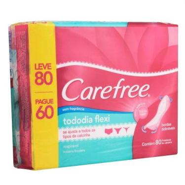 Imagem de Absorvente Carefree Todo Dia Flexi Sem Perfume 80 Pague 60- Embalagem 